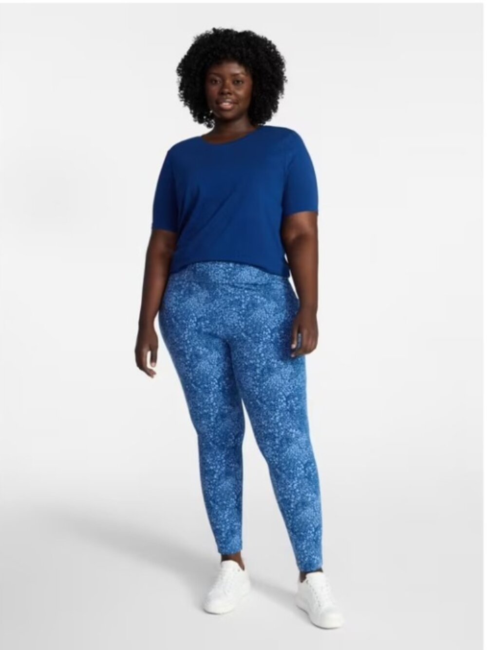 Terra & Sky Women's Plus High Waist Ankle Length Core Leggings Blue Size 2X - Picture 9 of 10
